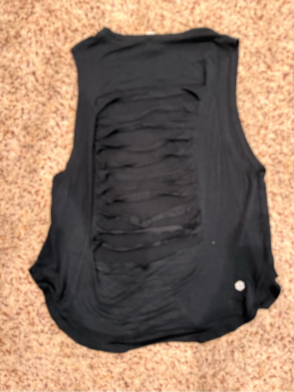 Scorpio Sol Black Sleeveless Tank with Ladder Cutout Back